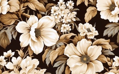 Fundo de azulejo com padrão floral 68