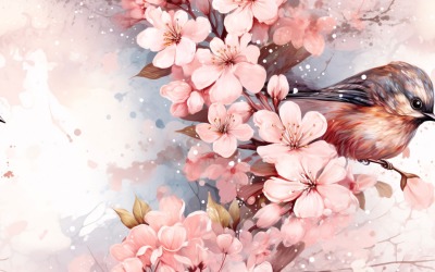 花卉图案瓷砖背景 119