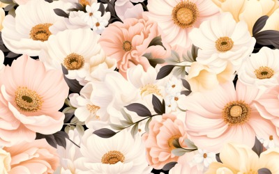 花卉图案瓷砖背景 33