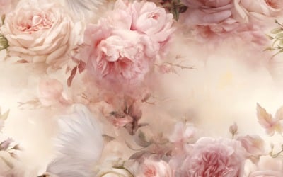 Fundo de azulejo com padrão floral 44