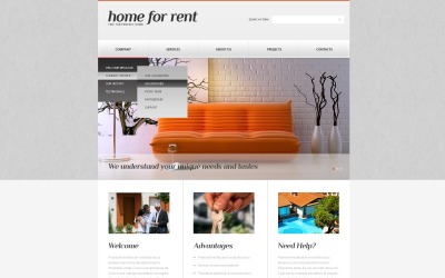 Modelo de site responsivo de imóveis