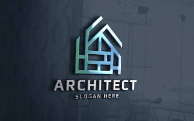 Építész épület ingatlan logója