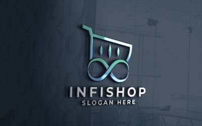 Logotipo de marketing de tienda infinita