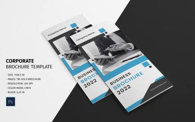 Modèle Adobe Photoshop de brochure commerciale à trois volets