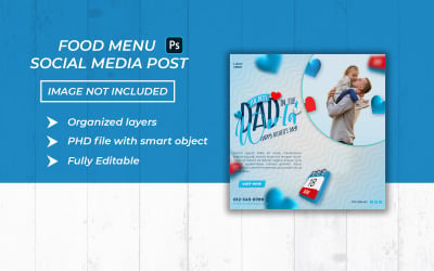 Fathers day social media post and instagram template