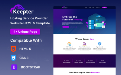Keepter - Modèle de site Web HTML5 pour fournisseur de services d&amp;#39;hébergement