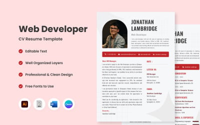 Životopis Resume Web Developer V5