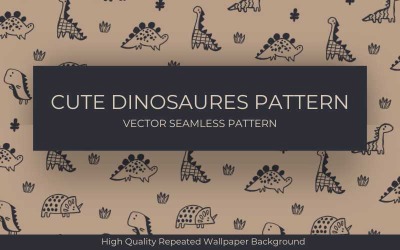 Aranyos dinoszauruszok Seamless Pattern