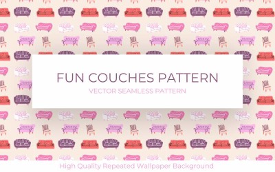 Bunte Sofas nahtlose Muster