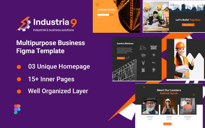 Industria9 - Plantilla Figma para construcción de fábricas, industrias y edificios