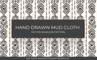 Siyah Beyaz Çamur Bezi Deseni