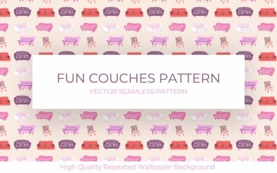 Színes kanapék varrat nélküli mintát