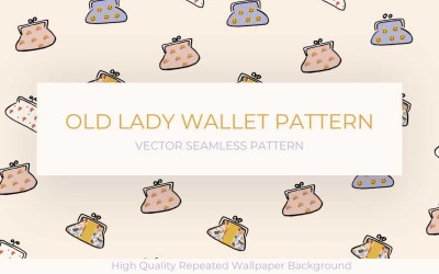 Vintage plånböcker sömlösa mönster