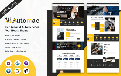 Automac - Car Repair &amp;amp; Auto Services WordPress Theme