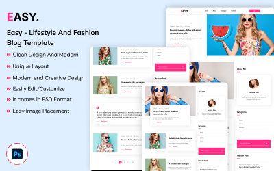 Easy - Lifestyle and Fashion Blog Template