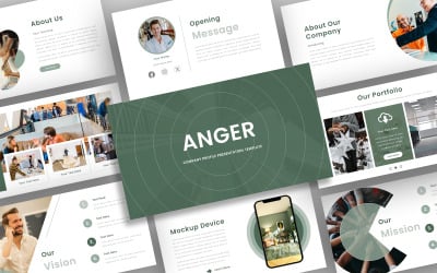Rabbia: modello di keynote del profilo aziendale