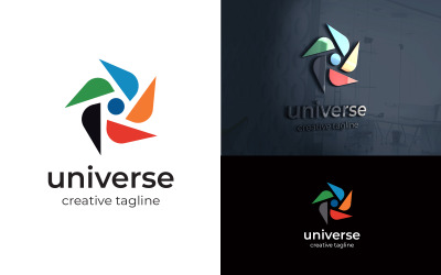 Vesmír abstraktní Logo šablona