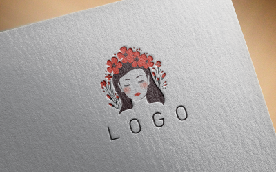 Logotipo de menina elegante 2-0543-23