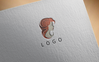Logotipo de menina elegante 4-0313-23
