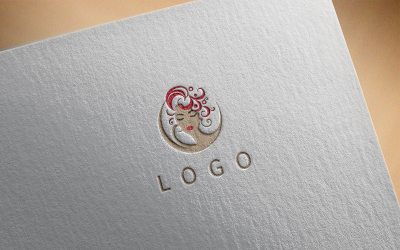Logotipo de menina elegante 7-0316-23