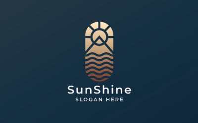 Logotipo Profissional de Viagens Sun Shine