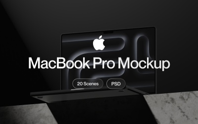 Мокап Apple Macbook M3 Pro