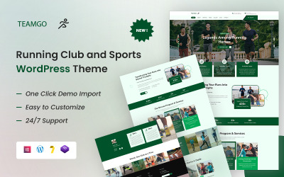 Teamgo – тема WordPress для бігового клубу та фітнесу