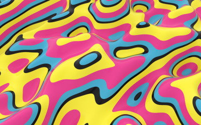Abstract 3d linee ondulate sfondo colore retrò