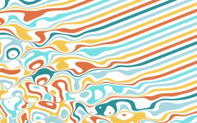 Abstract 3d linee ondulate sfondo multi colore