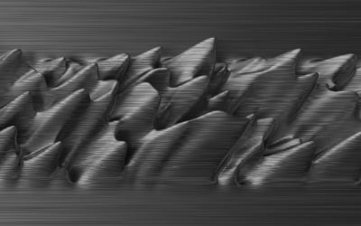 Abstract 3d Wavy Lines Background Silver Color