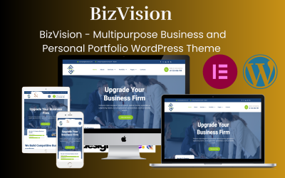 BizVision - Portfólio criativo e pessoal multifuncional e tema WordPress empresarial