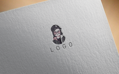 Elegant girl logo 12-0553-23
