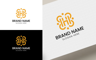 Firmenlogo mit Buchstaben BH oder HB-06-97
