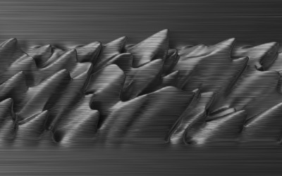 Fondo De Líneas Onduladas Abstractas 3d Color Plata