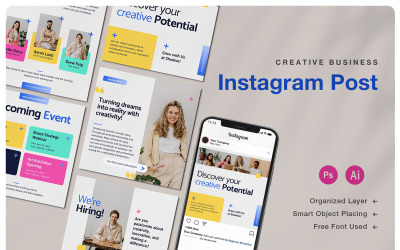 Kreativer Business-Instagram-Beitrag