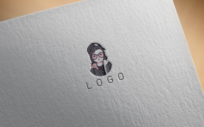 Logotipo de chica elegante 12-0553-23