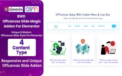 Offcanvas Slide Magic WordPress Plugin pro Elementor