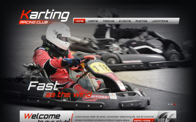 Premium Karting Moto CMS HTML Template Moto CMS HTML-mall #42720
