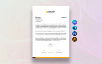 Briefhoofdsjabloon voor Canva digitale download
