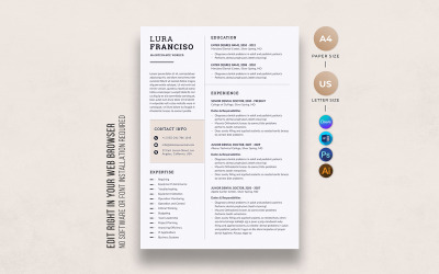 Canva Professional Maintenance Worker Resume Template