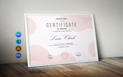 Certificato di formazione infermieristica Canva
