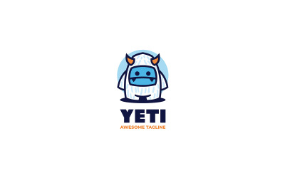 Création de logo de dessin animé de mascotte Yeti