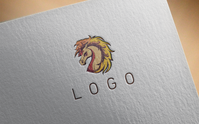 Logotipo de caballo elegante 21-04355-23