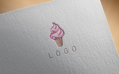 Logotipo de helado elegante 3-0621-23