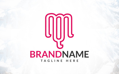 Písmeno MQ Nebo QM Logo Design