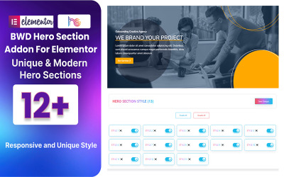 Плагін Hero Section WordPress для Elementor