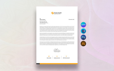 Plantilla de membrete para descarga digital de Canva