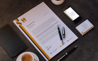 Profesjonalny szablon papieru firmowego Canva