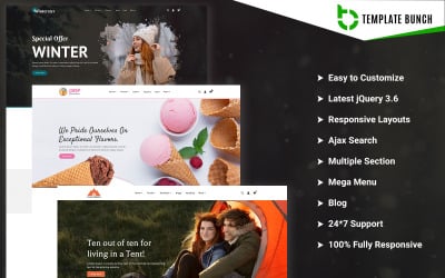 Amenity - Winter and Summer with Tent - Responsive Shopify Theme for eCommerce