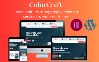 ColorCraft - 墙纸和绘画服务 WordPress 主题